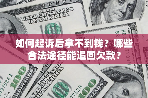 武汉如何起诉后拿不到钱？哪些合法途径能追回欠款？