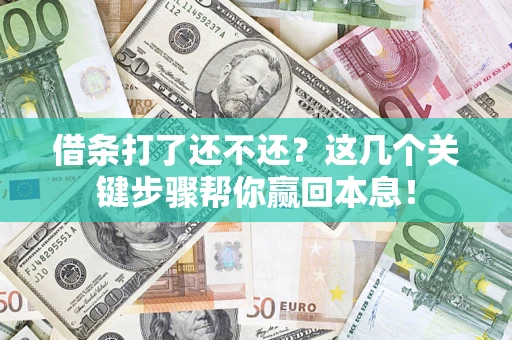 武汉借条打了还不还？这几个关键步骤帮你赢回本息！