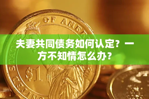 武汉夫妻共同债务如何认定？一方不知情怎么办？