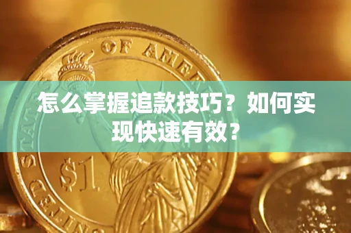 武汉怎么掌握追款技巧？如何实现快速有效？