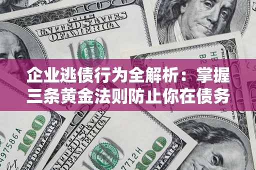 武汉企业逃债行为全解析：掌握三条黄金法则防止你在债务乱局中“踩雷”