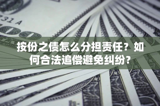武汉按份之债怎么分担责任？如何合法追偿避免纠纷？
